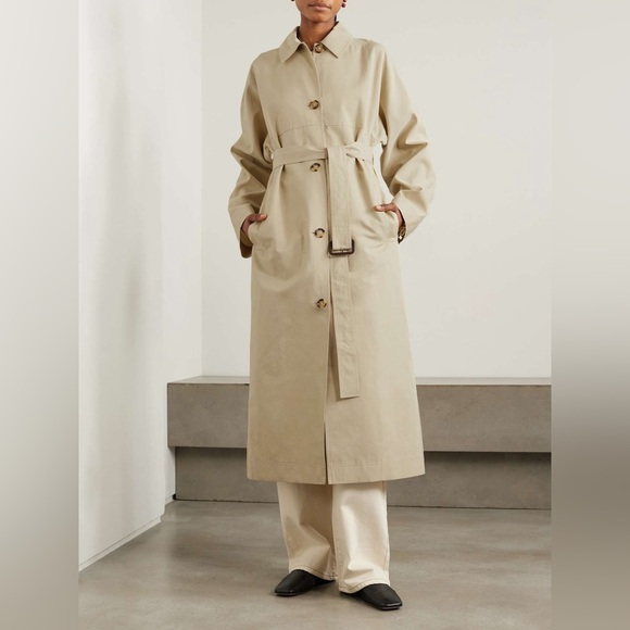 TOTEME Organic cotton and silk-blend trench coat $1380 NEW without tag - Picture 7 of 12